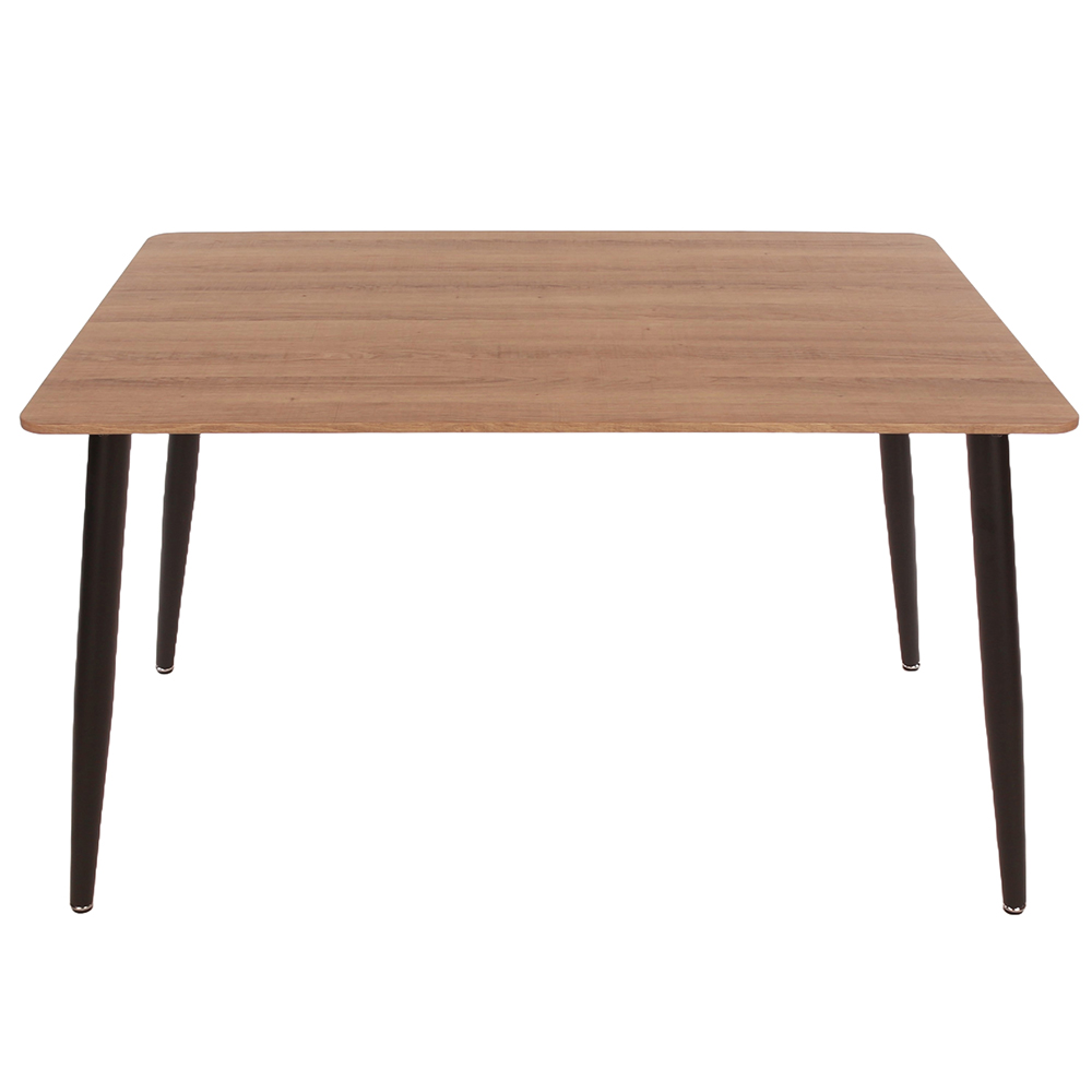 Arta Wooden Dining Table With 4 Brown Chairs In Oak