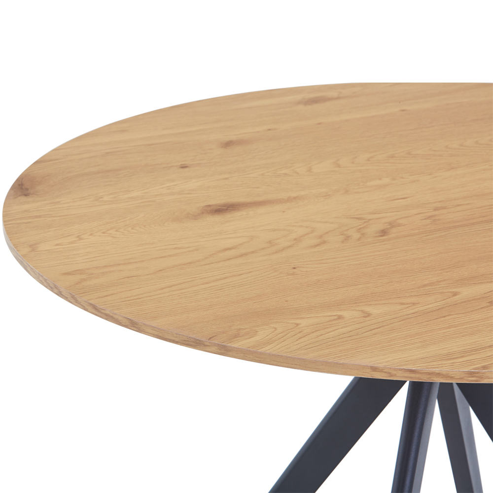 Arta Wooden Round Dining Table - Oak