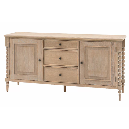 Arta Wooden Sideboard With 2 Doors 3 Drawers In Natural