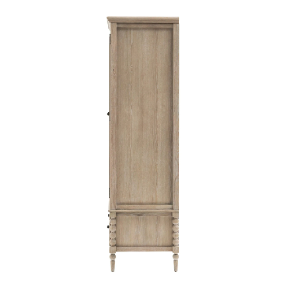 Arta Wooden Wardrobe With 2 Doors 1 Drawer In Natural