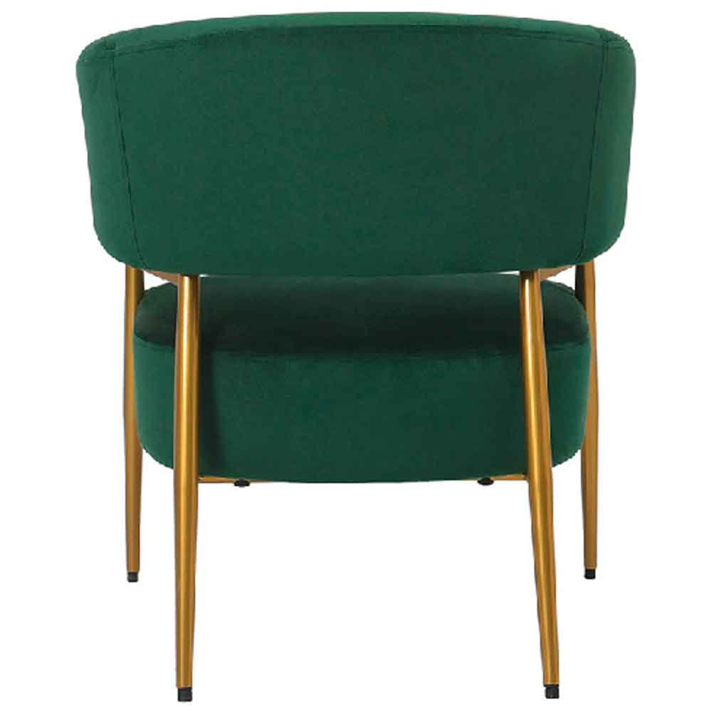 Artevia Velvet Armchair In Green And Gold