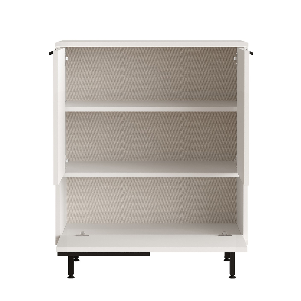 Novaro Wooden Coffee Station Cabinet with 3 Doors in White