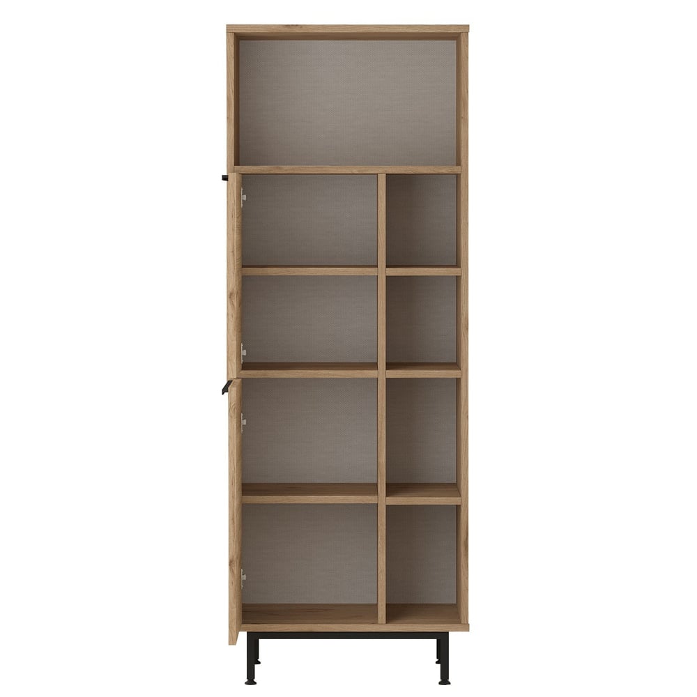 Novaro Wooden Coffee Station Cabinet with 5 Shelf in Walnut