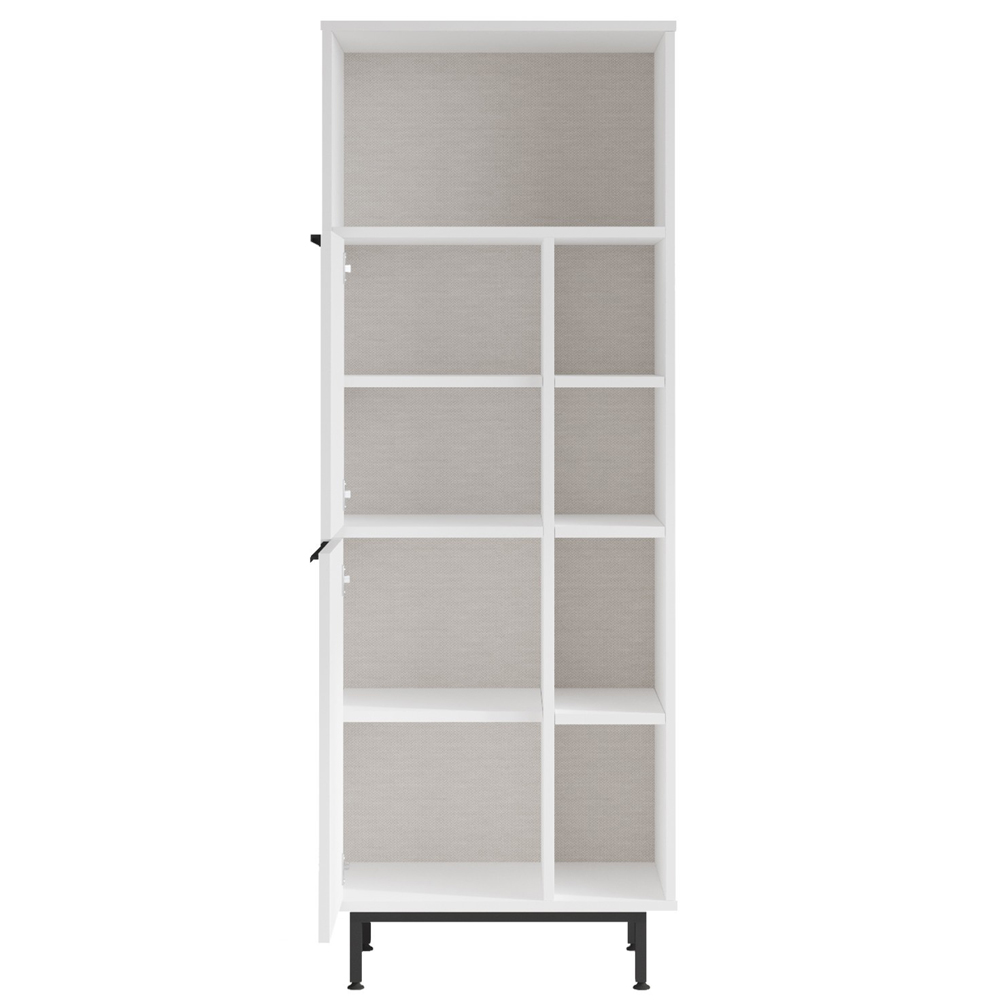 Novaro Wooden Coffee Station Cabinet with 5 Shelf in White