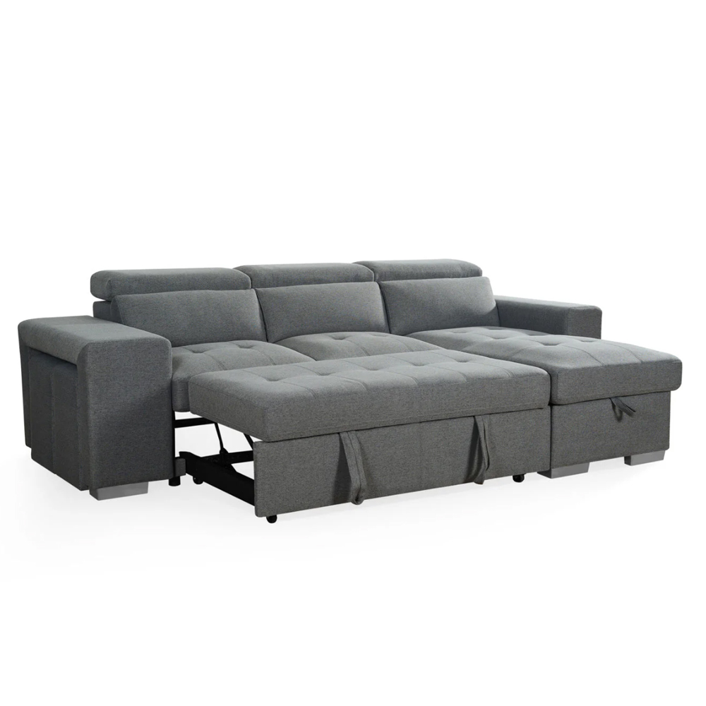 Arthur Fabric Universal Corner Sofabed in Grey
