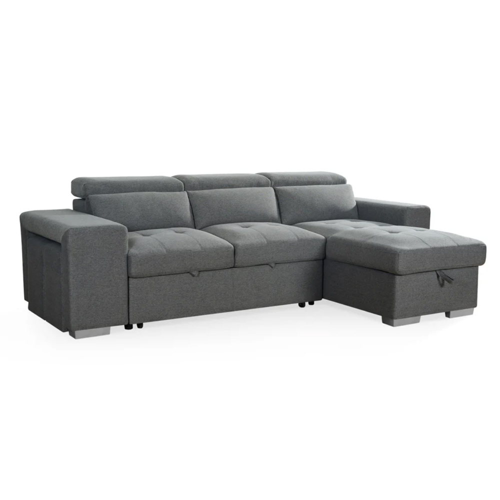 Arthur Fabric Universal Corner Sofabed in Grey