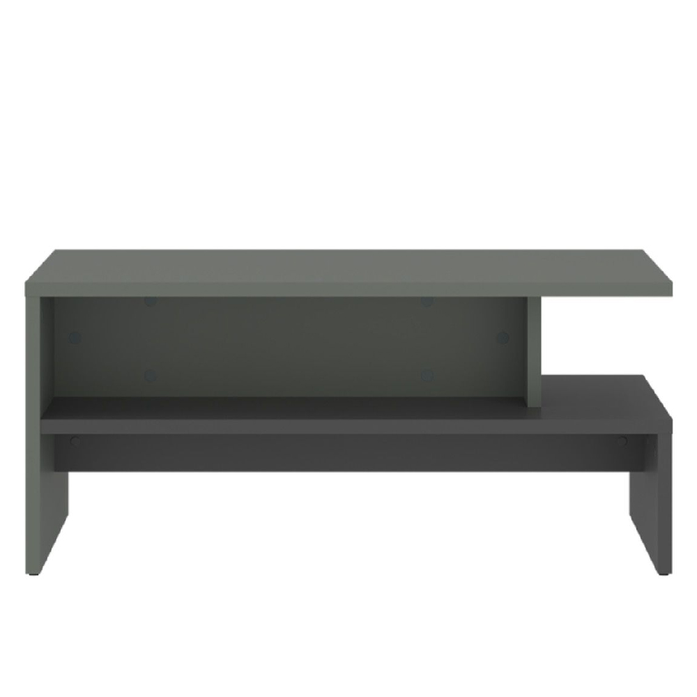 Arthur Wooden Coffee Table With Undershelf In Green Grey