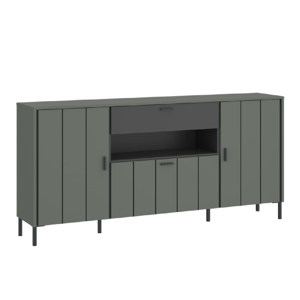 Read more about Arthur wooden sideboard with 2 doors 1 drawer in green grey