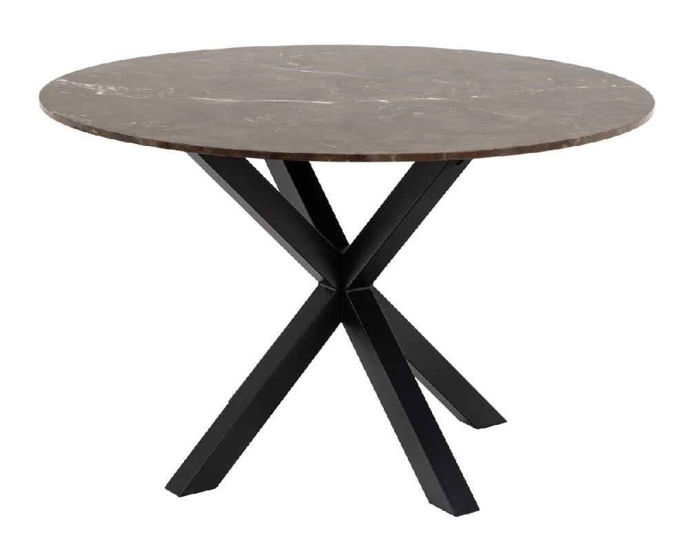 haines-marble-dining-table-round-black-legs-brown