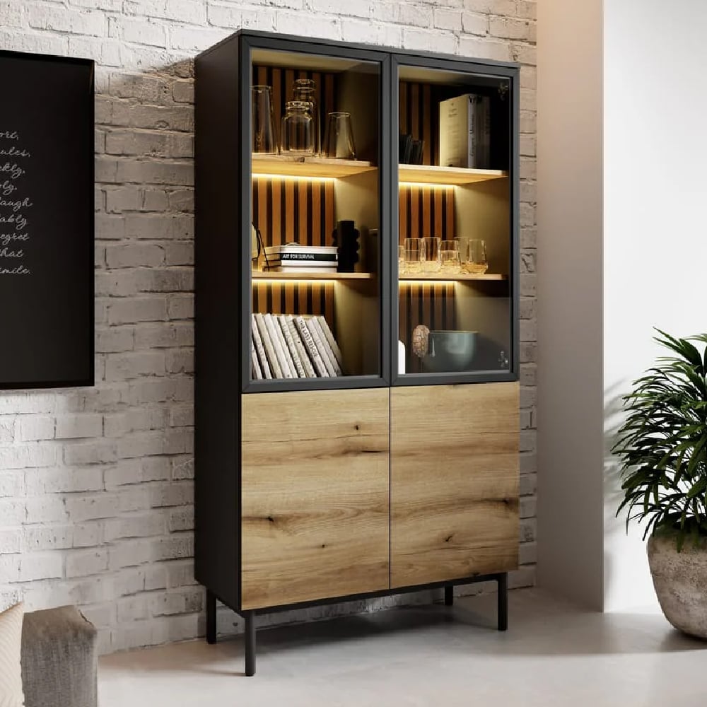 laramie-led-wooden-display-cabinet-4-doors-oak-black
