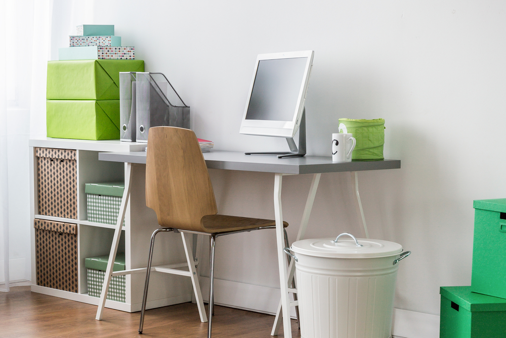 Metal corner desk for home office