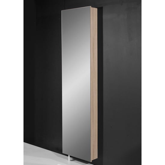 novato-mirrored-rotating-shoe-storage-cabinet-sonoma-oak
