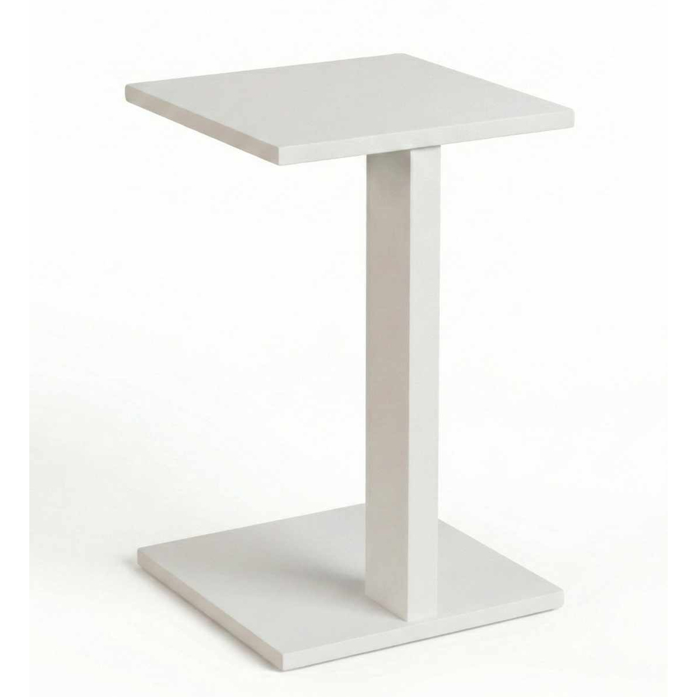 Artmat Square Wooden Side Table in White