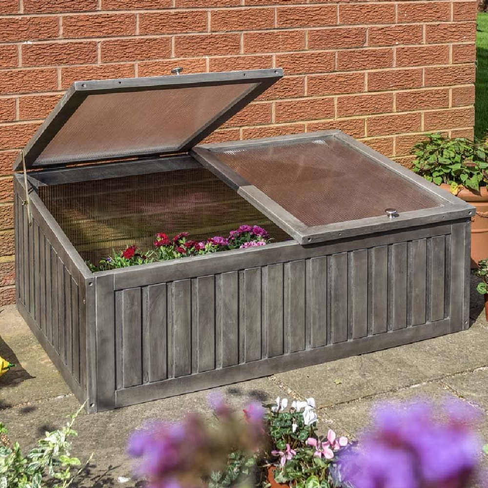 Arundel Wooden Garden Coldframe In Grey