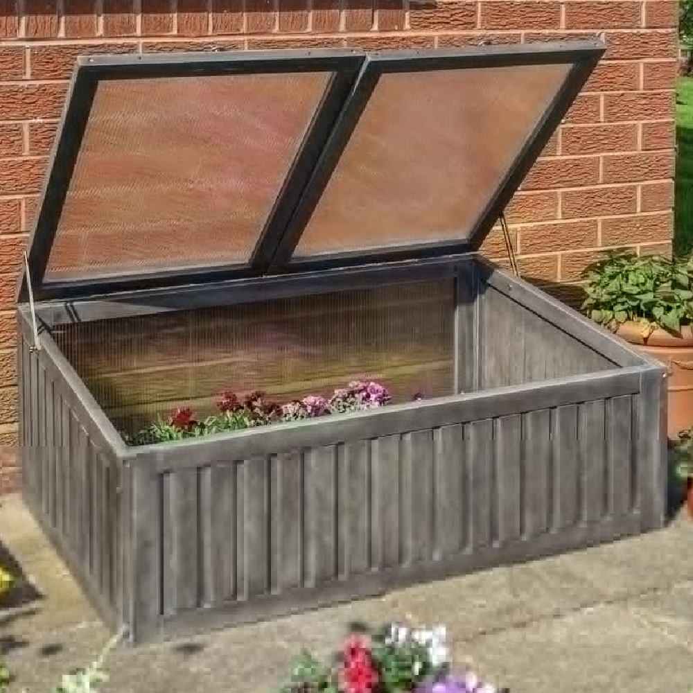 Arundel Wooden Garden Coldframe In Grey
