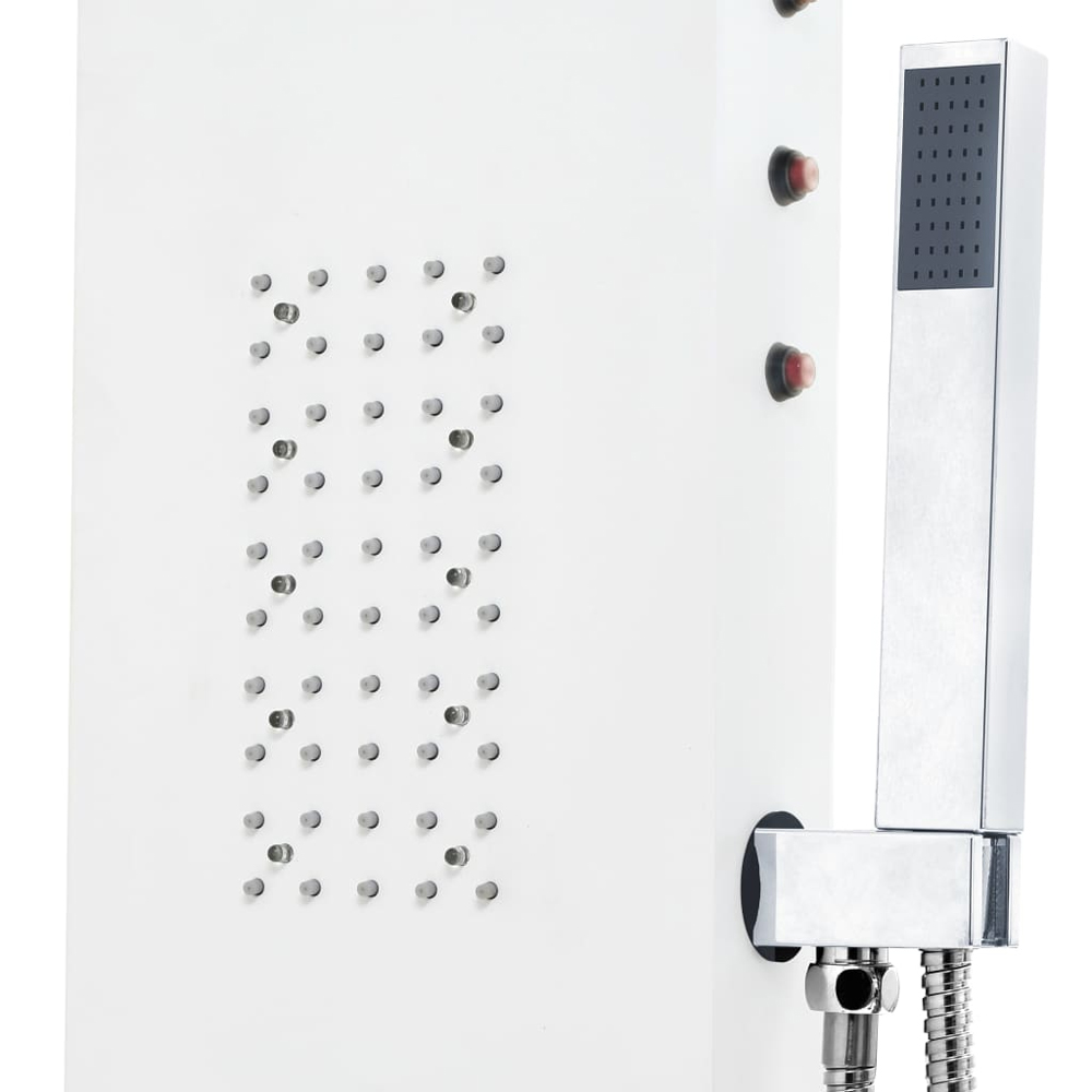 Arvada 4 Modes Shower Panel System With Shower Kit And LED 1300mm Height - White