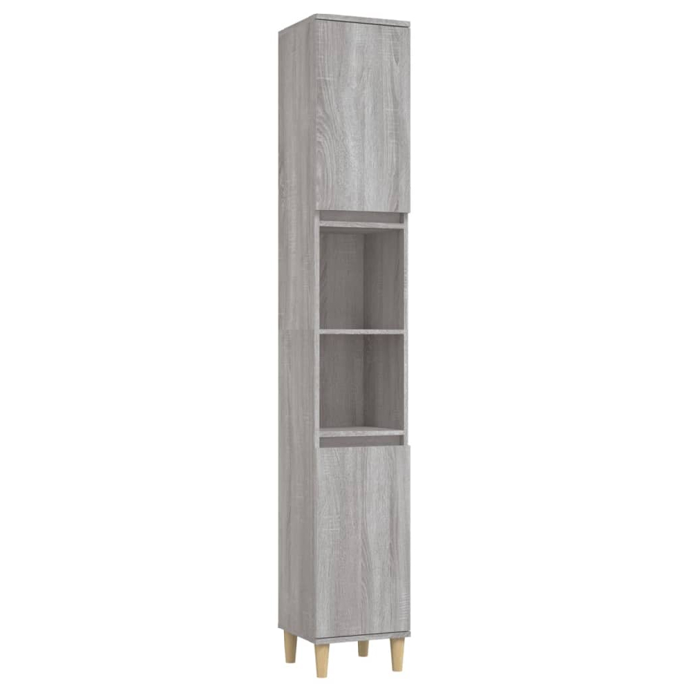 Arvada Wooden 2 Piece Bathroom Furniture Set In Grey Sonoma