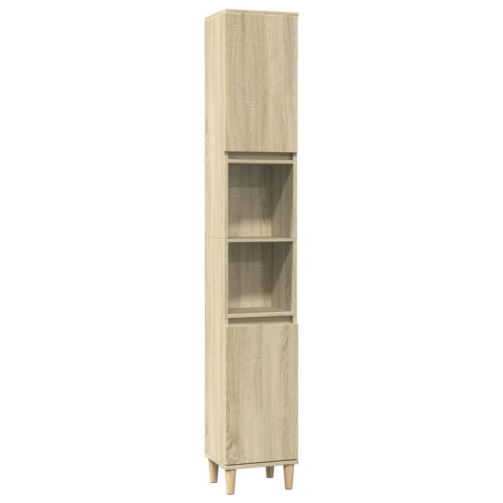 Arvada Wooden 2 Piece Bathroom Furniture Set In Sonoma Oak