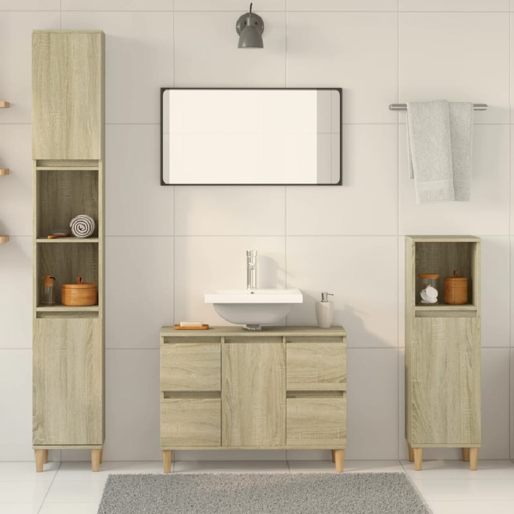 Read more about Arvada wooden 2 piece bathroom furniture set in sonoma oak