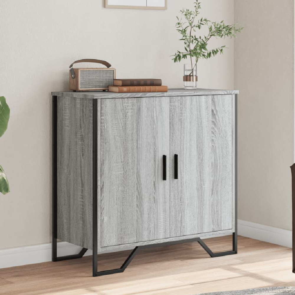 Read more about Arvada wooden storage cabinet with 2 doors in grey sonoma