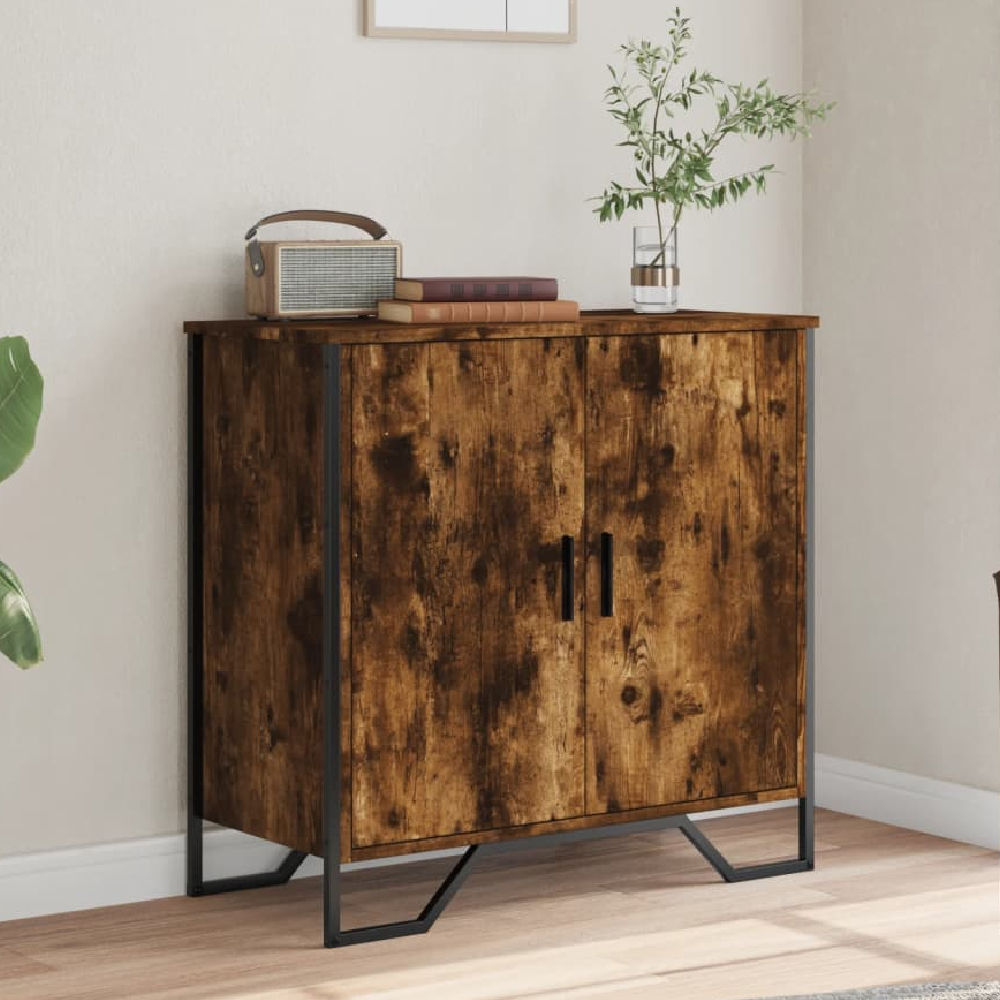 Read more about Arvada wooden storage cabinet with 2 doors in smoked oak
