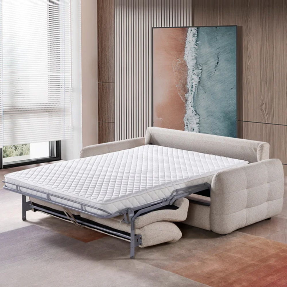 Arvane Fabric 3 Seater Sofa Bed in Beige