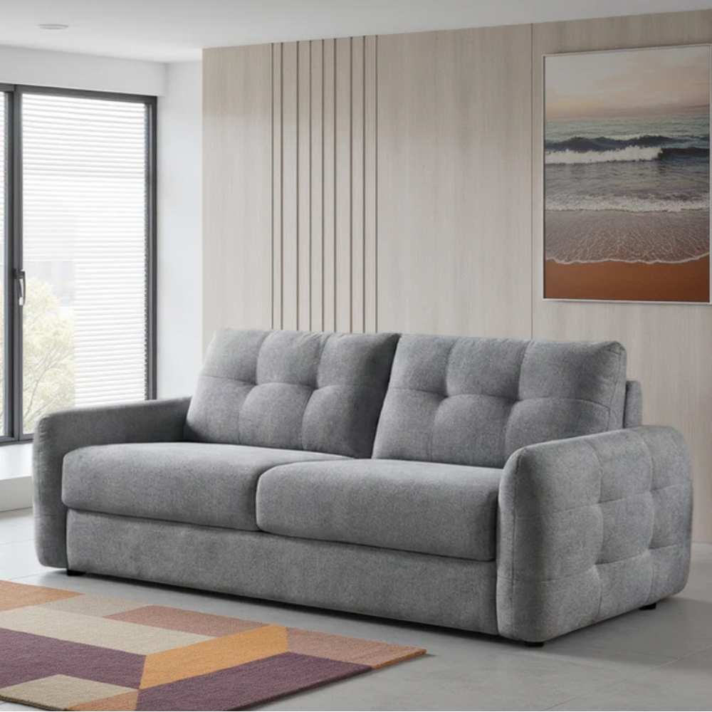 Arvane Fabric 3 Seater Sofa Bed in Grey
