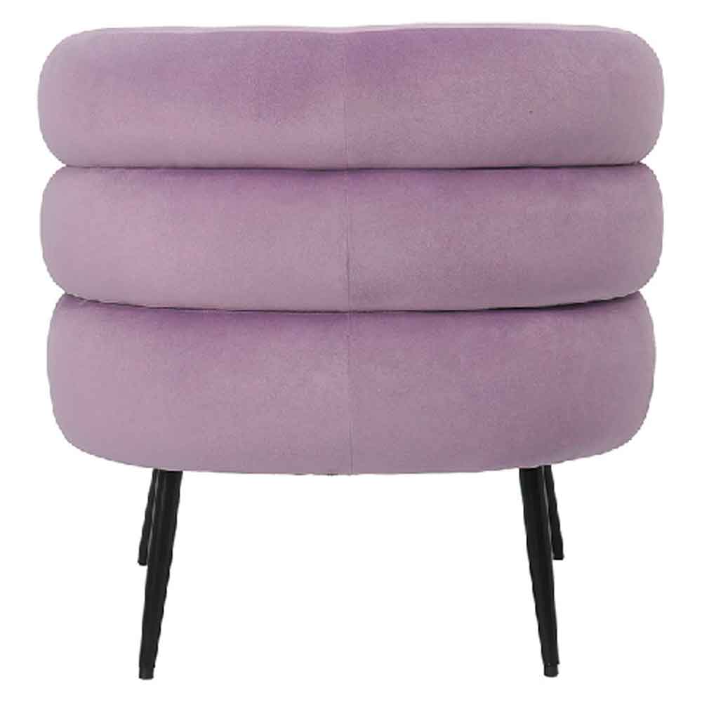 Arvella Velvet Armchair In Purple And Black