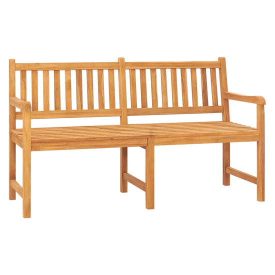 Arya Wooden 3 Seater Garden Bench With Tea Table In Natural