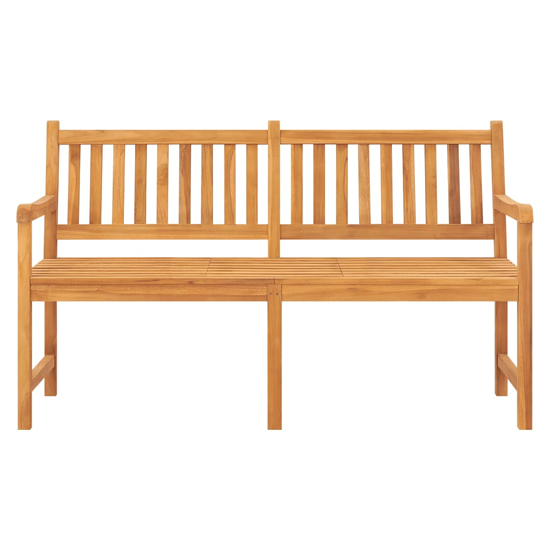 Arya Wooden 3 Seater Garden Bench With Tea Table In Natural