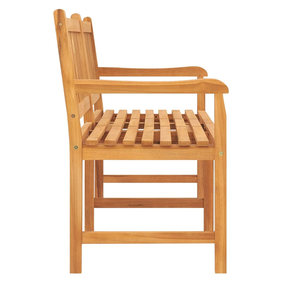 Arya Wooden 3 Seater Garden Bench With Tea Table In Natural
