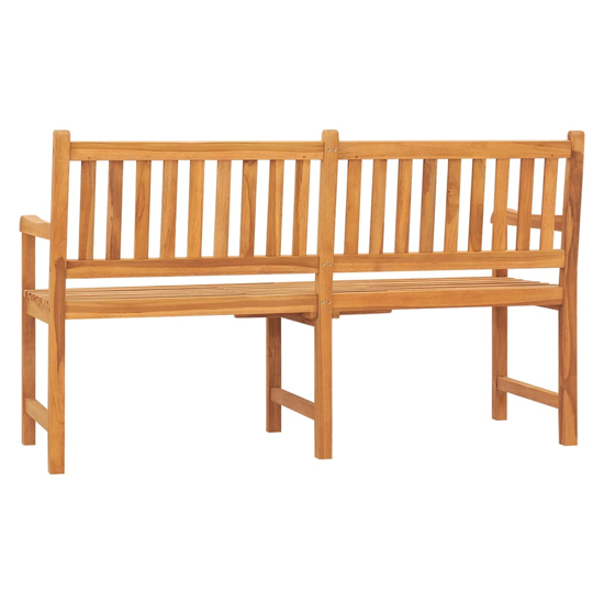 Arya Wooden 3 Seater Garden Bench With Tea Table In Natural