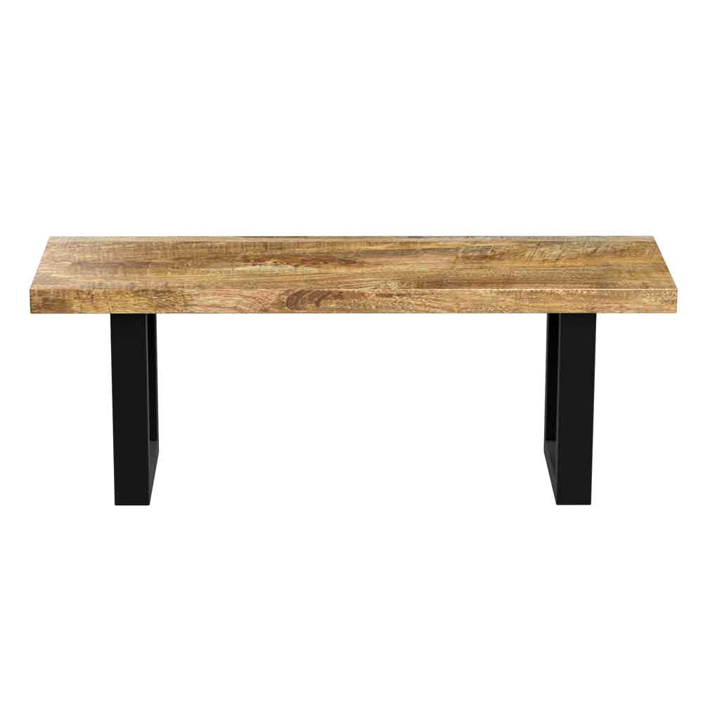 Arzano 190cm Mango Wood Dining Bench with U Shape Legs