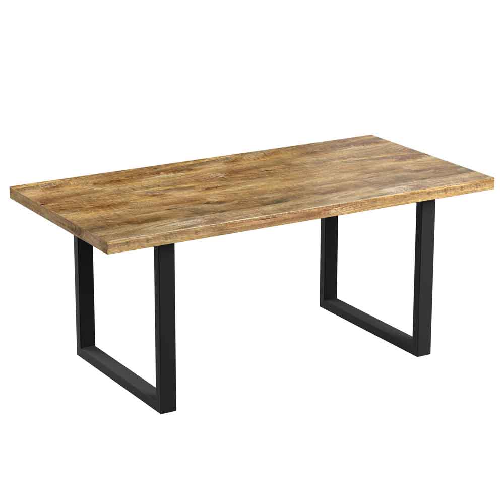Arzano 225cm Mango Wood Dining Table with U Shape Legs