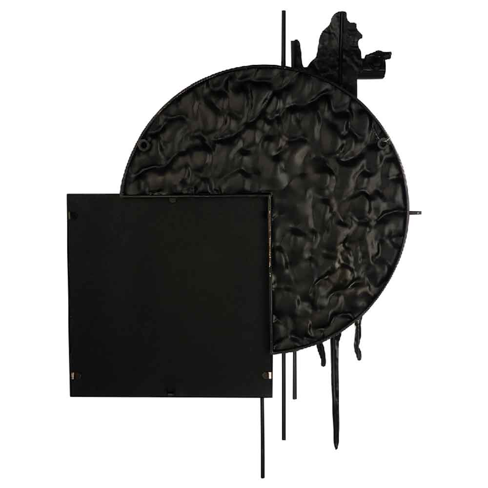Galaxy Art Frame Metal Wall Art With Mirror In Black And Gold