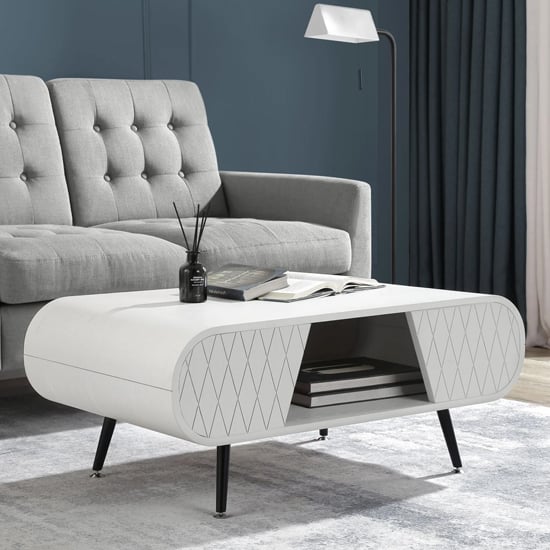 Read more about Asaka wooden coffee table with shelf in grey mist