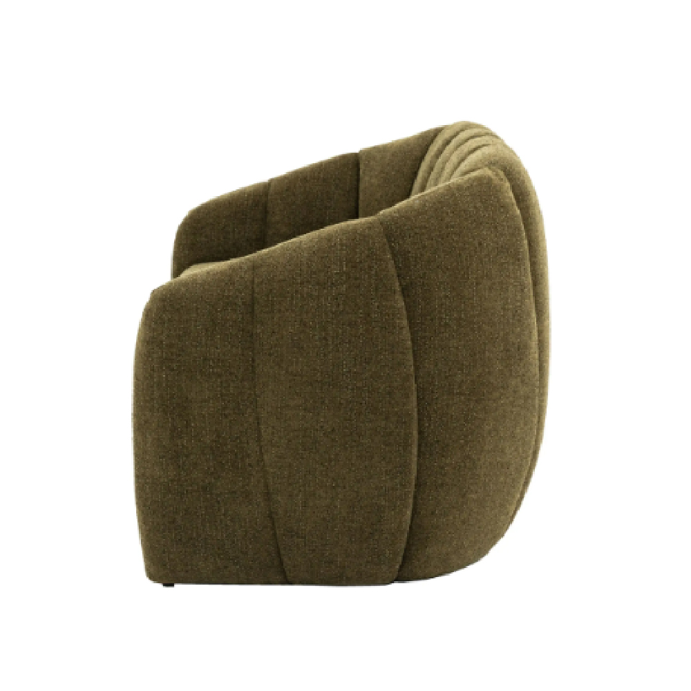 Ascoli Fabric 2 Seater Sofa In Moss Green