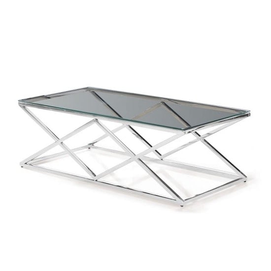 Read more about Vauxhall clear glass coffee table with chrome frame
