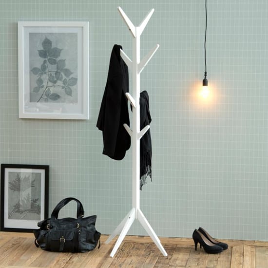 Ascotoa Wooden Coat Stand In White