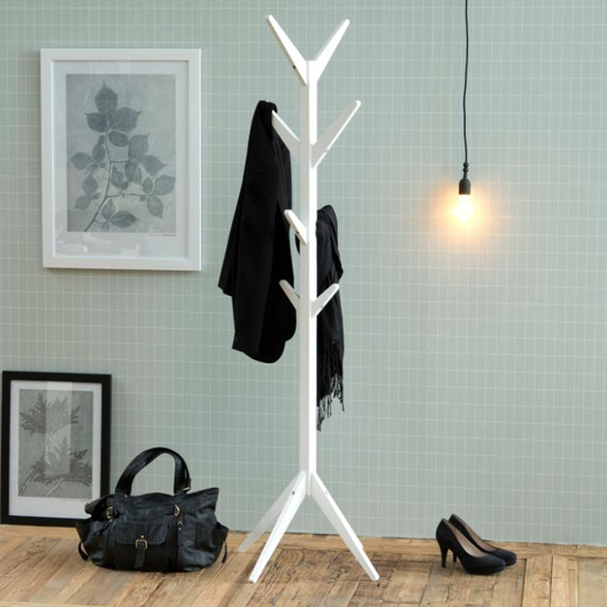 Read more about Ascotoa wooden coat stand in white