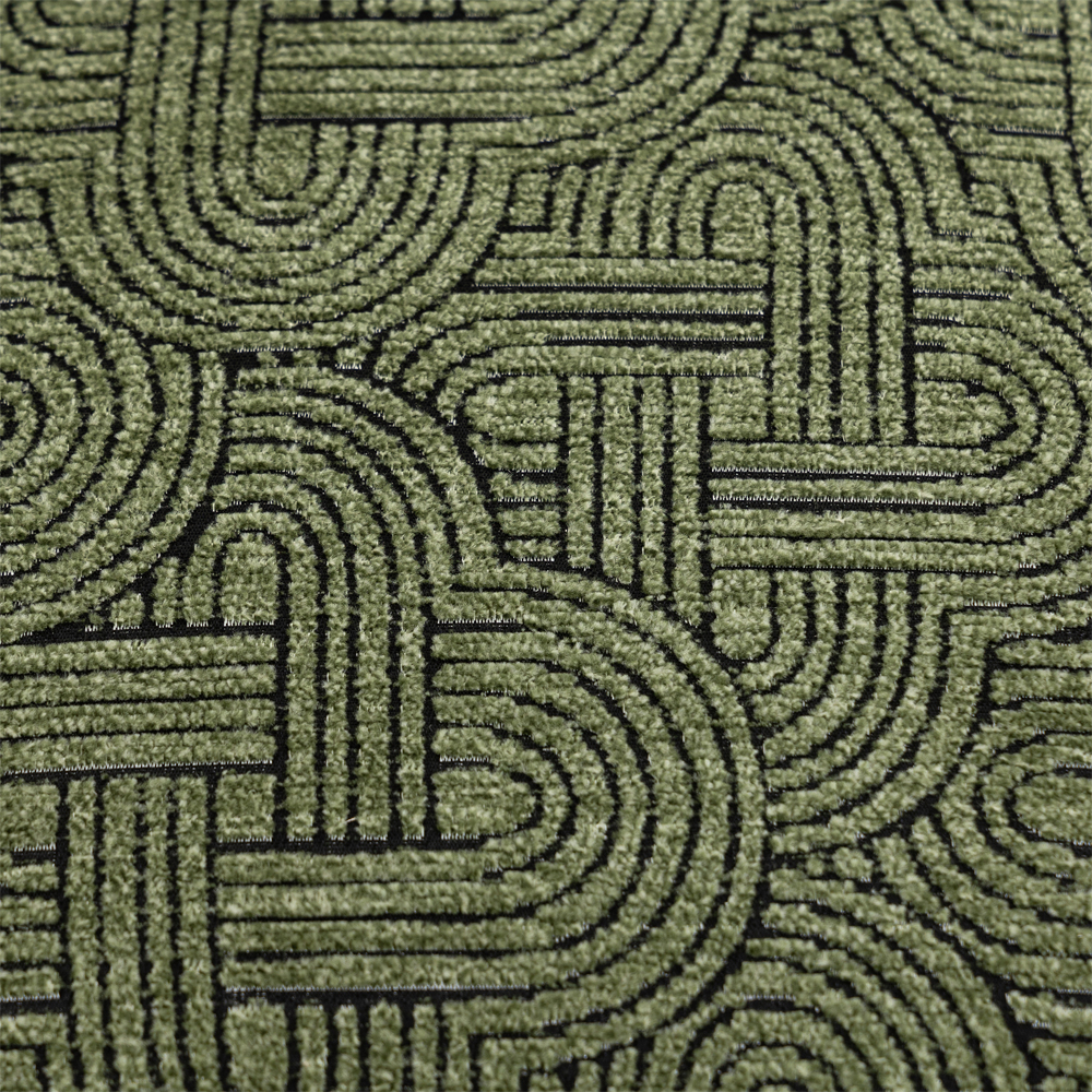 Aseron Fabric Swivel Accent Chair in Olive