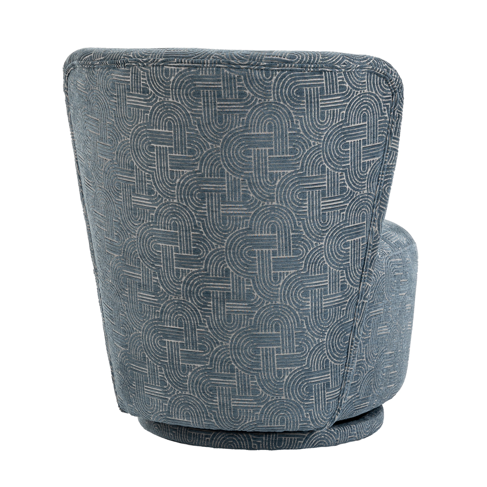 Aseron Fabric Swivel Accent Chair in Slate