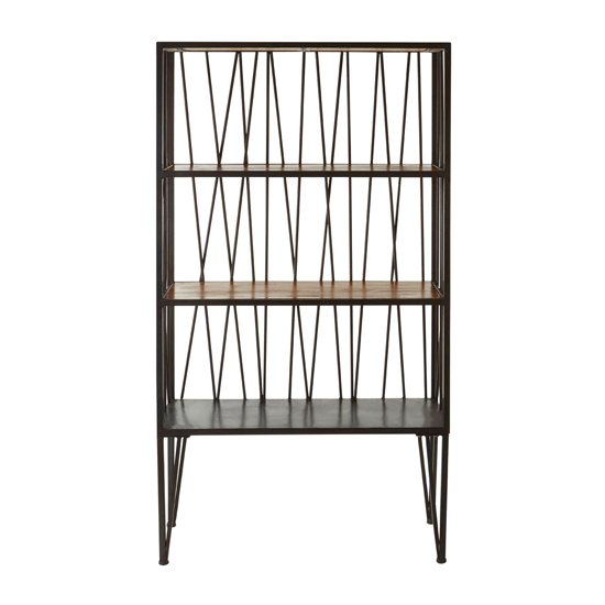 Ashbling 3 Tiers Wooden Shelving Unit In Natural And Black