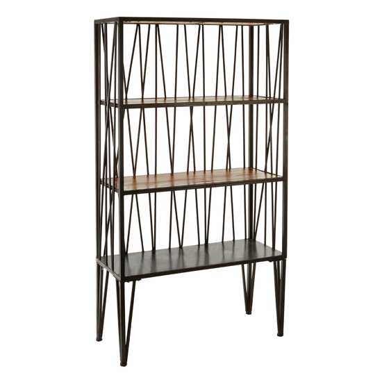 Read more about Ashbling 3 tiers wooden shelving unit in natural and black