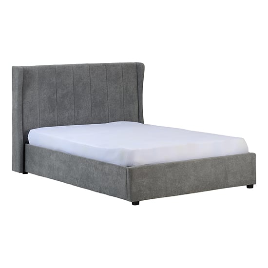 Read more about Ashburton velvet fabric storage double bed in dark grey