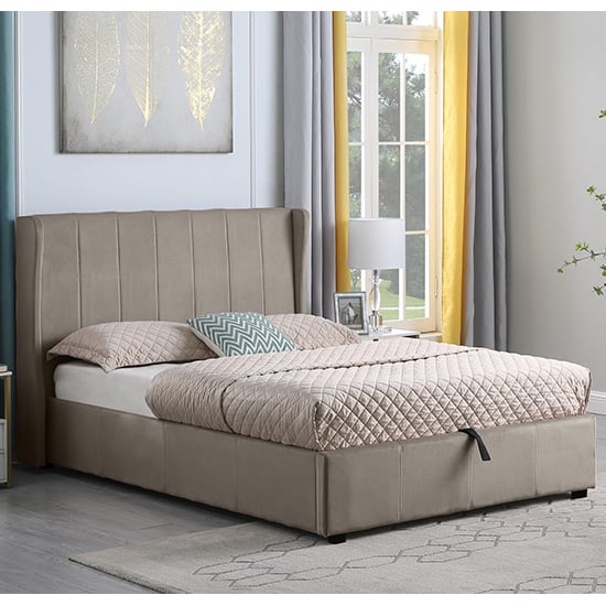 Ashburton Velvet Fabric Storage King Size Bed In Oyster | Furniture in ...