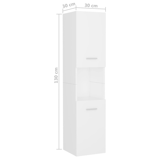 Asher Wooden Bathroom Furniture Set In White