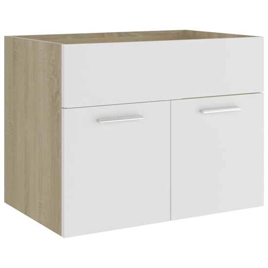 Asher Wooden Bathroom Furniture Set In White And Sonoma Oak_7