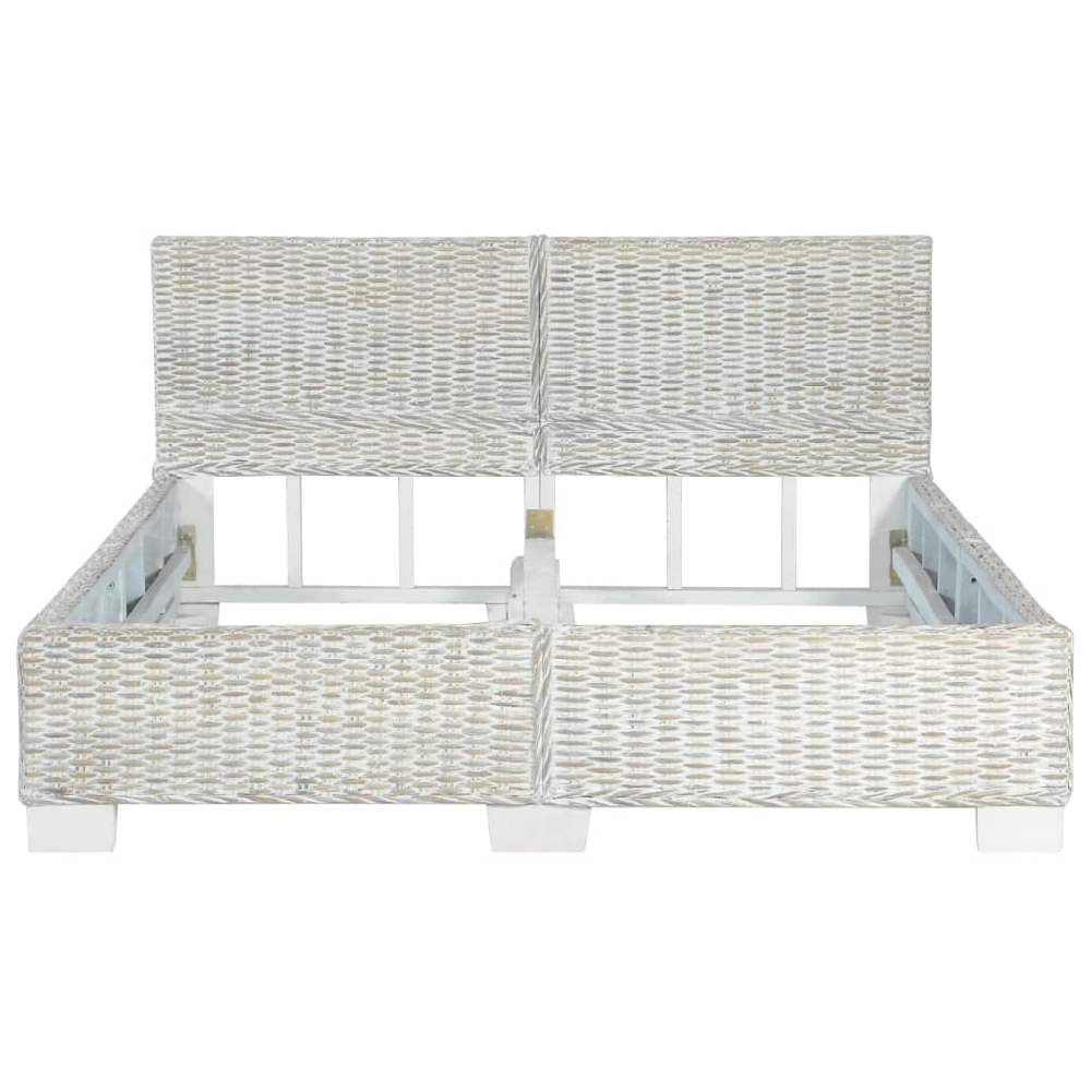 Asheville Rattan Double Bed In Grey Natural
