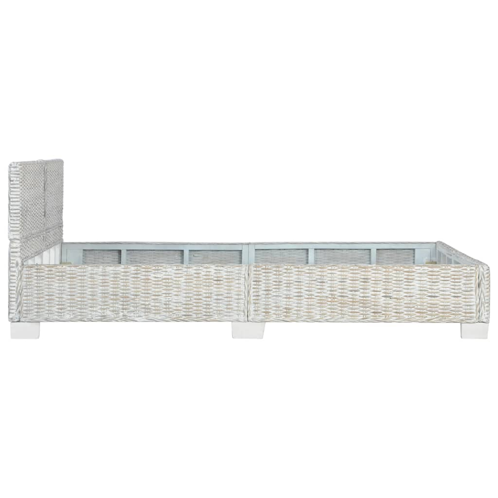 Asheville Rattan Double Bed In Grey Natural